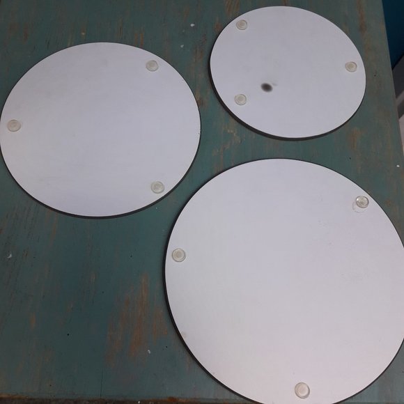 Glass Trivets Hot Pads Vintage Set of 3 Mid Century Modern Kitchen Ware Decor - Picture 12 of 15